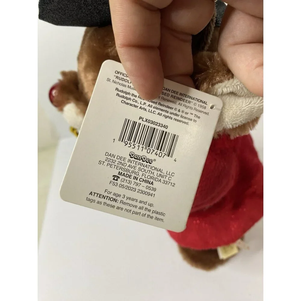 Rudolph the Reindeer Light-Up‎ Musical Plush Plays Saxophone Christmas Dan Dee